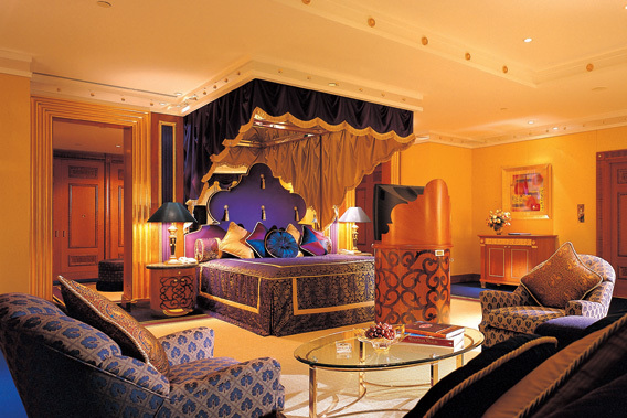 Burj Al Arab - Dubai, Emiratos rabes Unidos - Exclusivo hotel de 5 estrellas de lujo - vista dormitorio