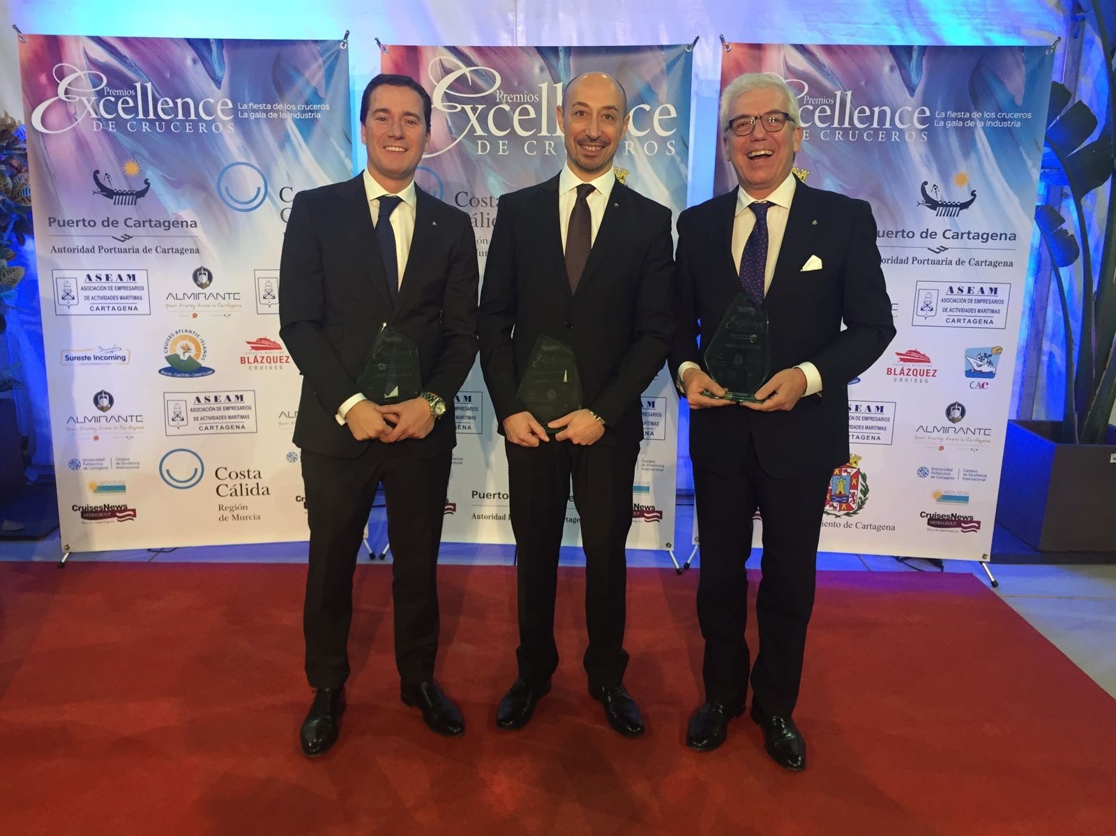 Costa Cruceros galardonada con 3 Premios Excellence de Cruceros