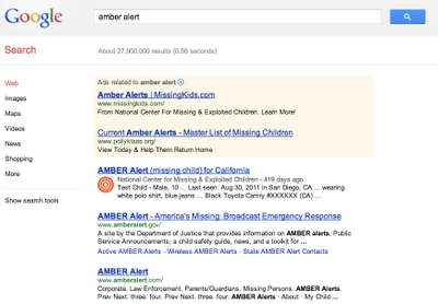 Google lanza alertas AMBER para encontrar nios desaparecidos