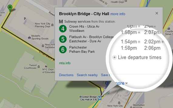Google Maps estrena datos de transporte pblico en tiempo real