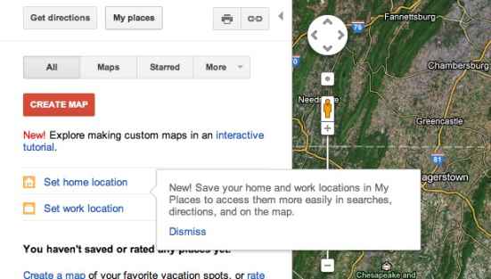 Google Maps ahora permitirá guardar lugares de trabajo y domicilio