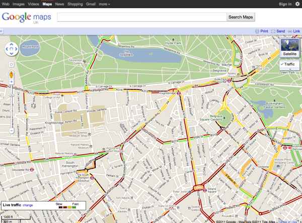 Google Maps aade actualizaciones de trfico en tiempo real a siete pases