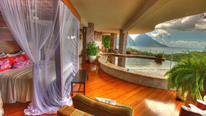 Jade Mountain  logra el Top 10 entre los hoteles ms romnticos del Caribe