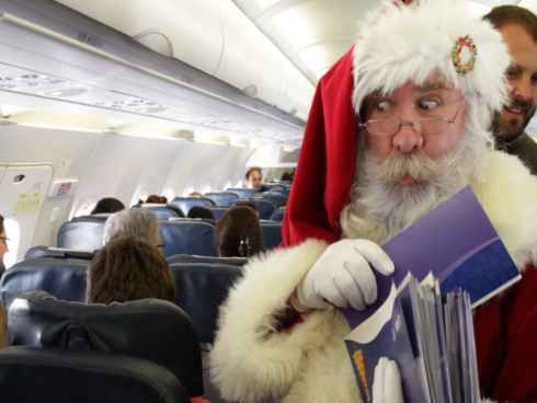 Pap Noel viaja con Lan Airlines 