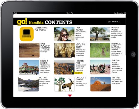 Turismo de  Namibia lanza una aplicacin para iPad