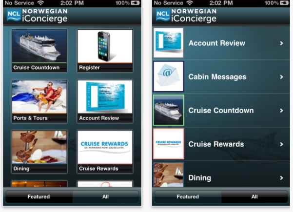 Norwegian Cruise Line presenta su app para iPhone y Android