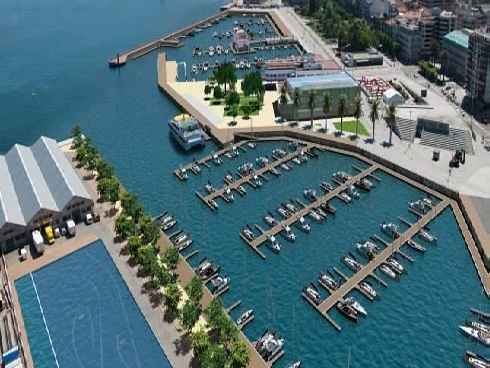 Puerto de Vigo - Las obras de ampliacin del Puerto Deportivo del R.C Nutico de Vigo en A Laxe