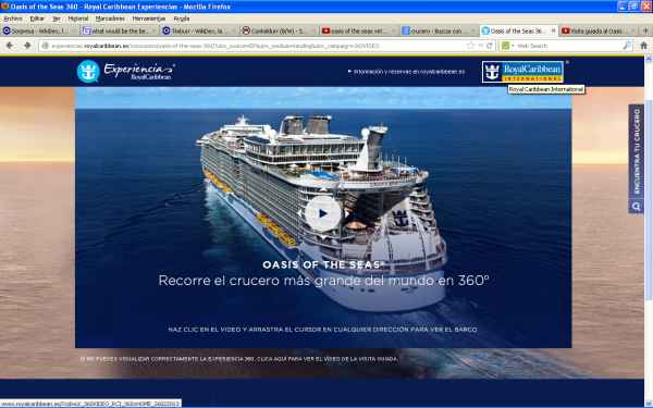 Oasis of the Seas , una visita virtual al mayor crucero del mundo