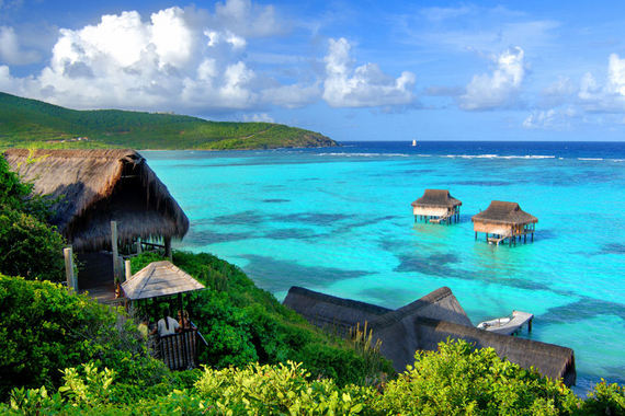 Resort Canouan - Isla de Canouan, San Vicente y las Granadinas - Resort de 5 estrellas de lujo.Vista de la bahia