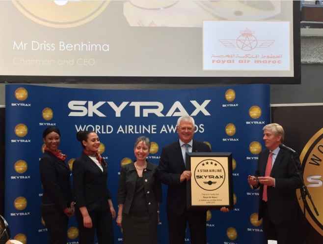 Royal Air Marroc recibe su cuarta estrella de Skytrax
