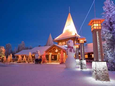 Rovaniemi, la capital de Laponia en Finlandia, en el Crculo Polar rtico.