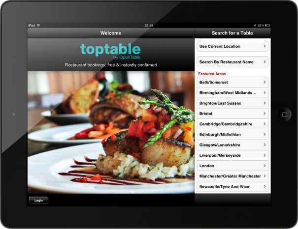 Toptable actualiza su App para Android en Google Play