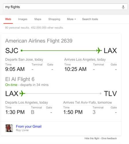 Google Now para Android o como evitar cancelaciones de vuelos
