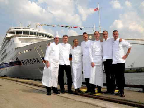 Reunión de la élite gastronómica a bordo del crucero MS Europa 