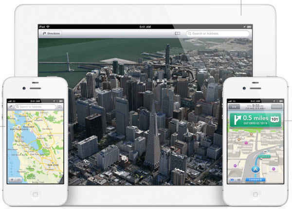 Los mapas de Apple en iOS6 prometen ser mejores que Google Maps