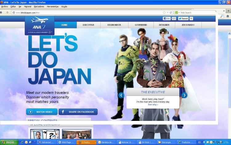 All Nippon Airways presenta la web  