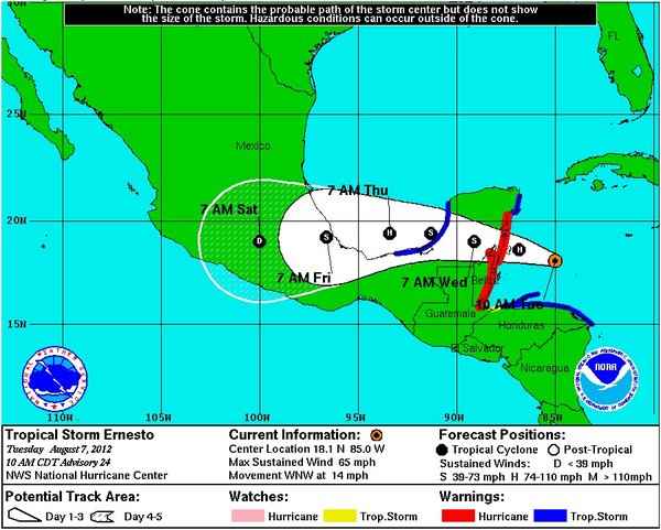 La tormenta tropical Ernesto altera las rutas de los cruceros