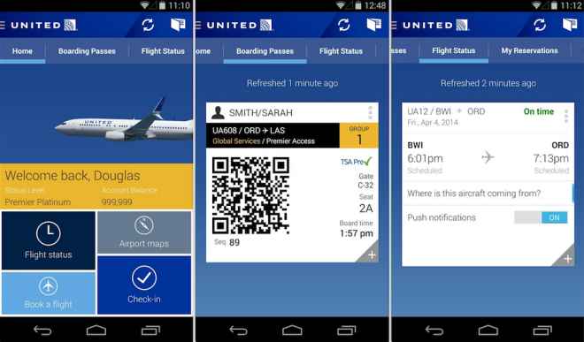 United Airlines lanza su nueva aplicacin mvil para Android